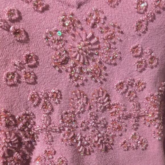 ECI Pink Fitted Long Sleeve Notched Collar Blouse - Picture 4 of 6